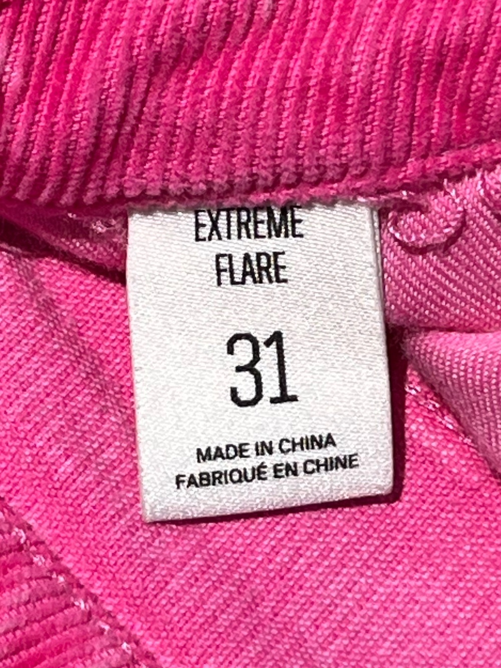 BDG; Hot 'Barbie' Pink; Low Rise; Extreme Flare Jeans; Classic Five-Pocket; US31 - Picture 3 of 12